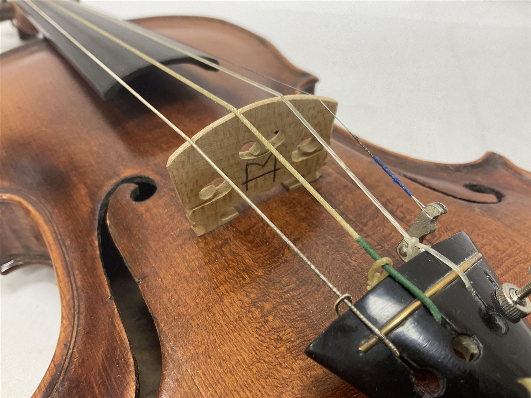 19th century full sized violin in a later hard case - Image 18 of 18