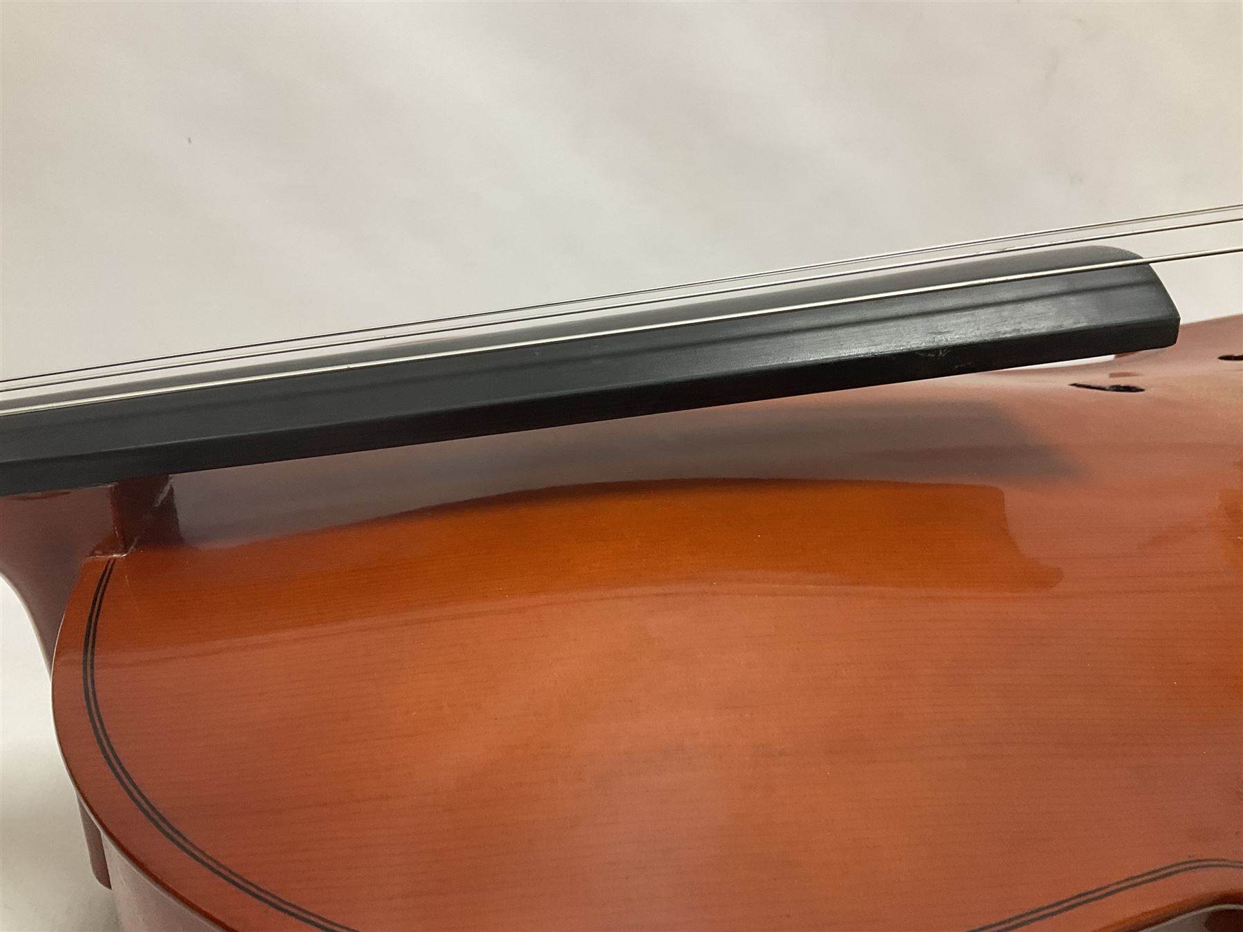 Gear 4 Music full size cello with a maple back and ribs and spruce top - Image 12 of 26