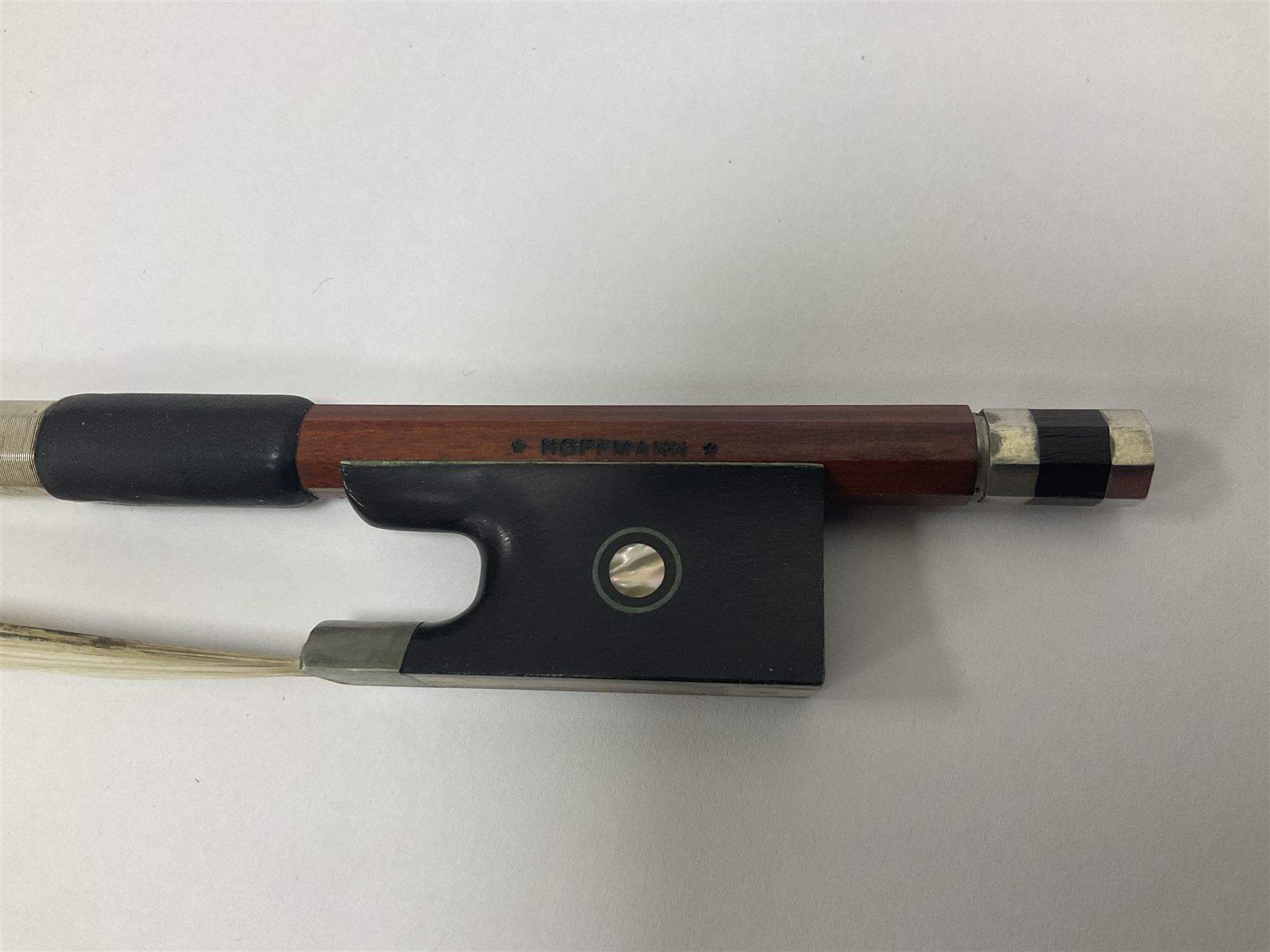 Hoffman German Brazilwood violin bow and ebony frog - Image 3 of 10