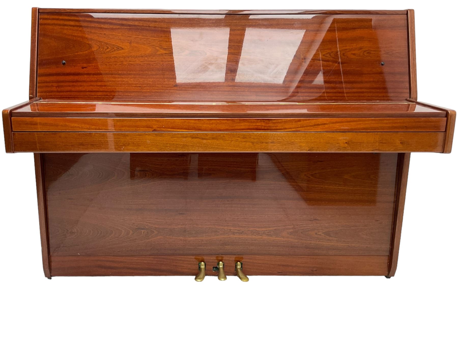 Steinmayer upright series 108 piano in sapele mahogany case - Image 6 of 11