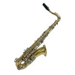 Earlham Tenor saxophone with mouthpiece in a fitted velvet lined hard case