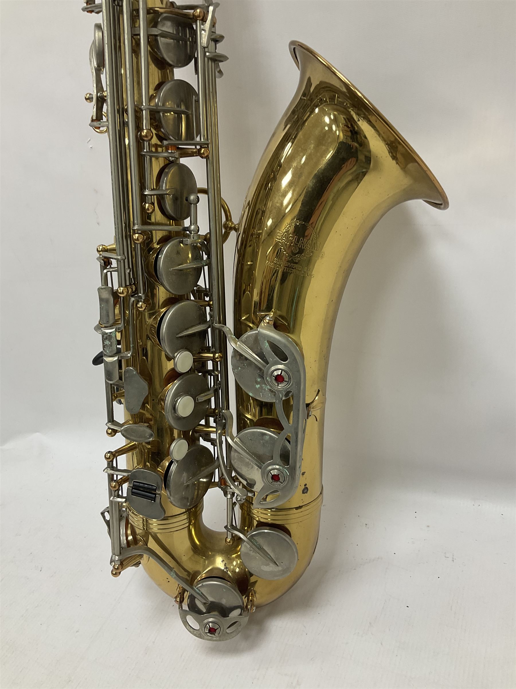 Earlham Tenor saxophone with mouthpiece in a fitted velvet lined hard case - Image 4 of 26