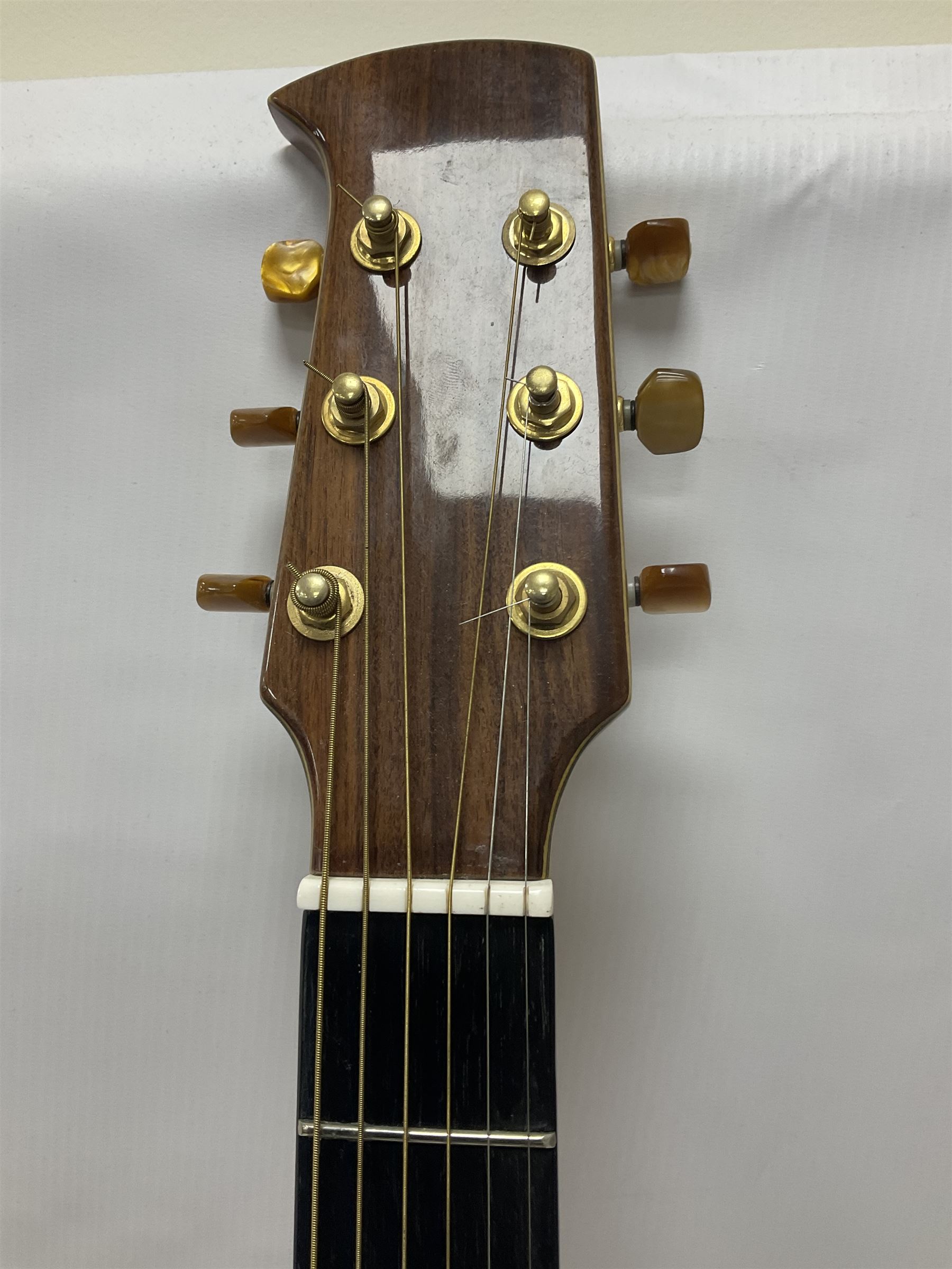 Brazilian Giannini Craviola six string acoustic guitar - Image 13 of 21