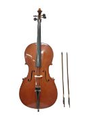 Gear 4 Music full size cello with a maple back and ribs and spruce top