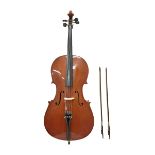Gear 4 Music full size cello with a maple back and ribs and spruce top