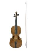 Early 20th century full size violin in a hard case with bow