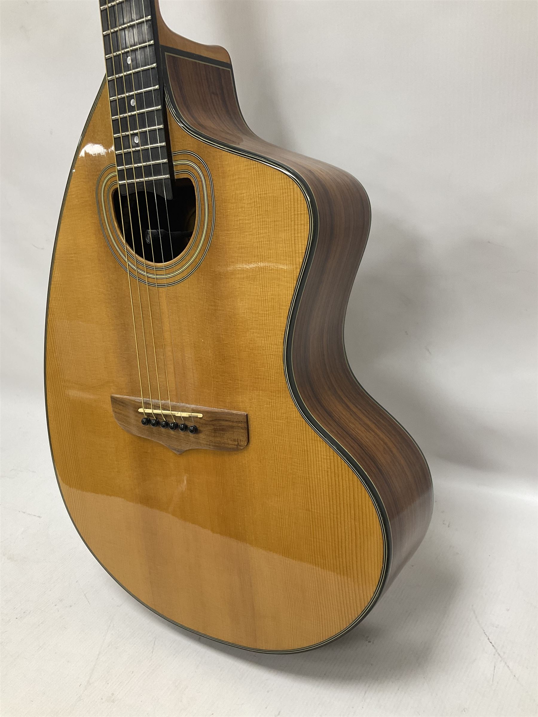 Brazilian Giannini Craviola six string acoustic guitar - Image 8 of 21