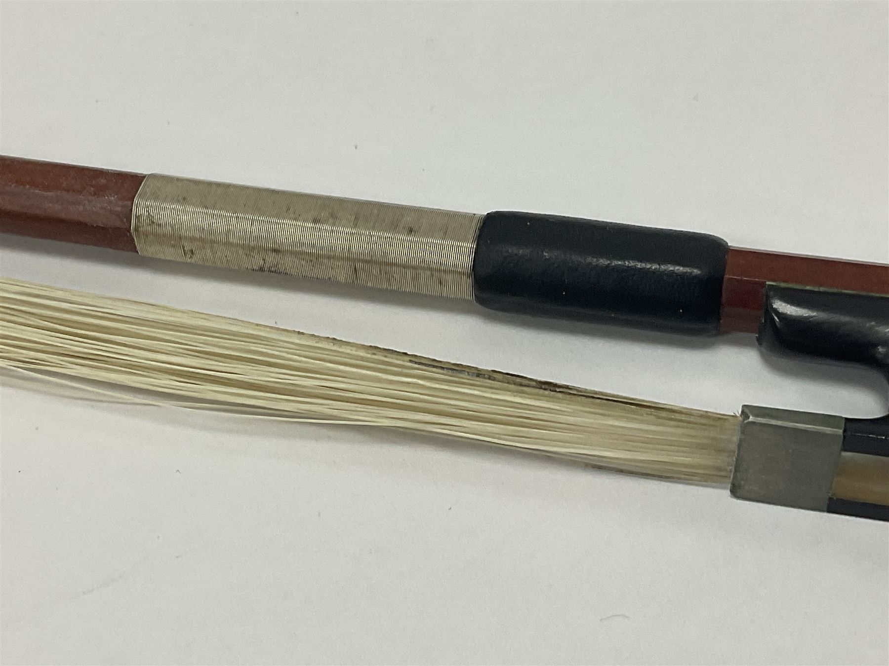 Hoffman German Brazilwood violin bow and ebony frog - Image 6 of 10