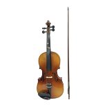 Full size violin with a maple back and ribs