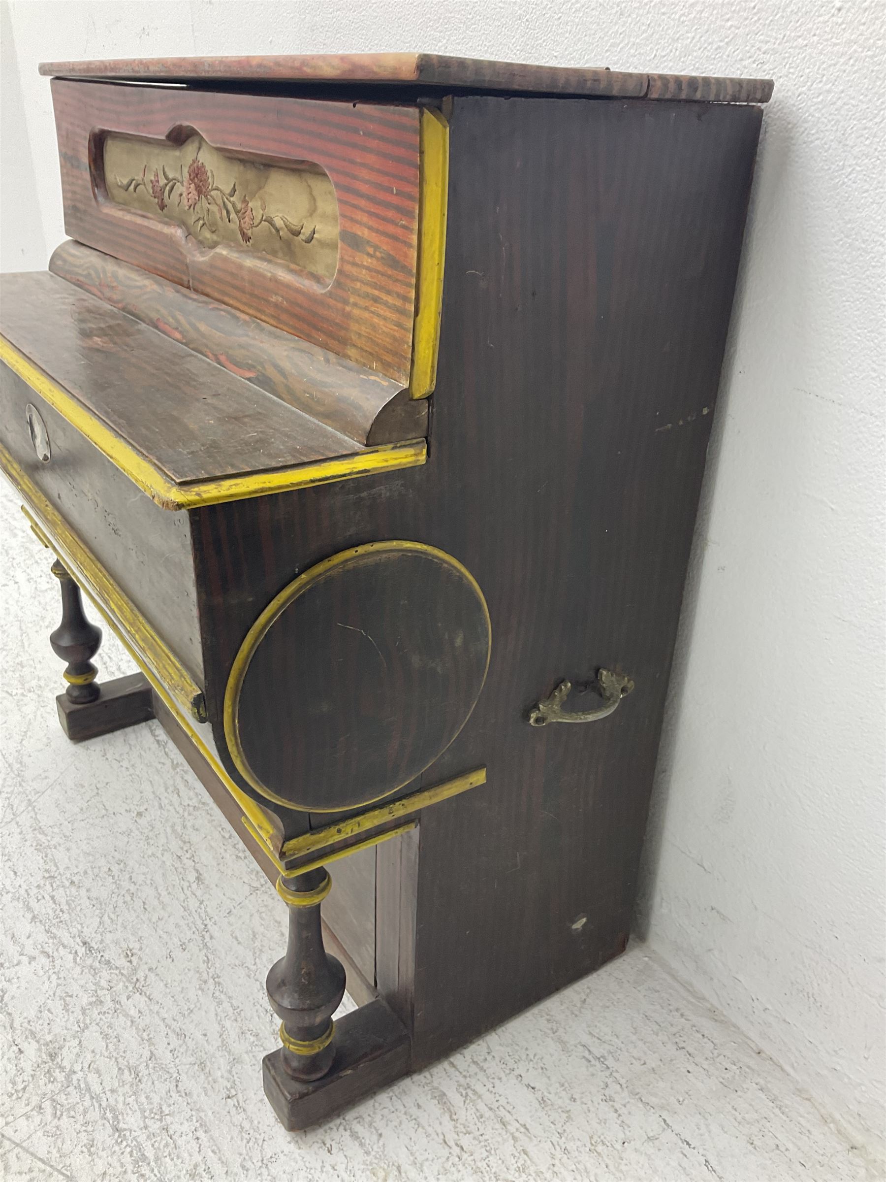 Faventia Half size miniature Spanish barrel piano with a 40cm cylinder playing tunes on a 37 note mo - Image 11 of 15