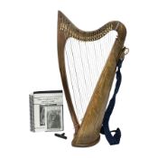 Contemporary 24 string Celtic or Irish Folk Harp with an Ash soundboard and 24 sharpening keys