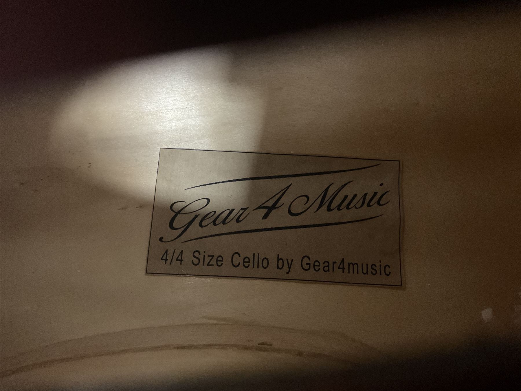 Gear 4 Music full size cello with a maple back and ribs and spruce top - Image 19 of 26