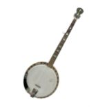 German 5-string contemporary banjo with a soft case