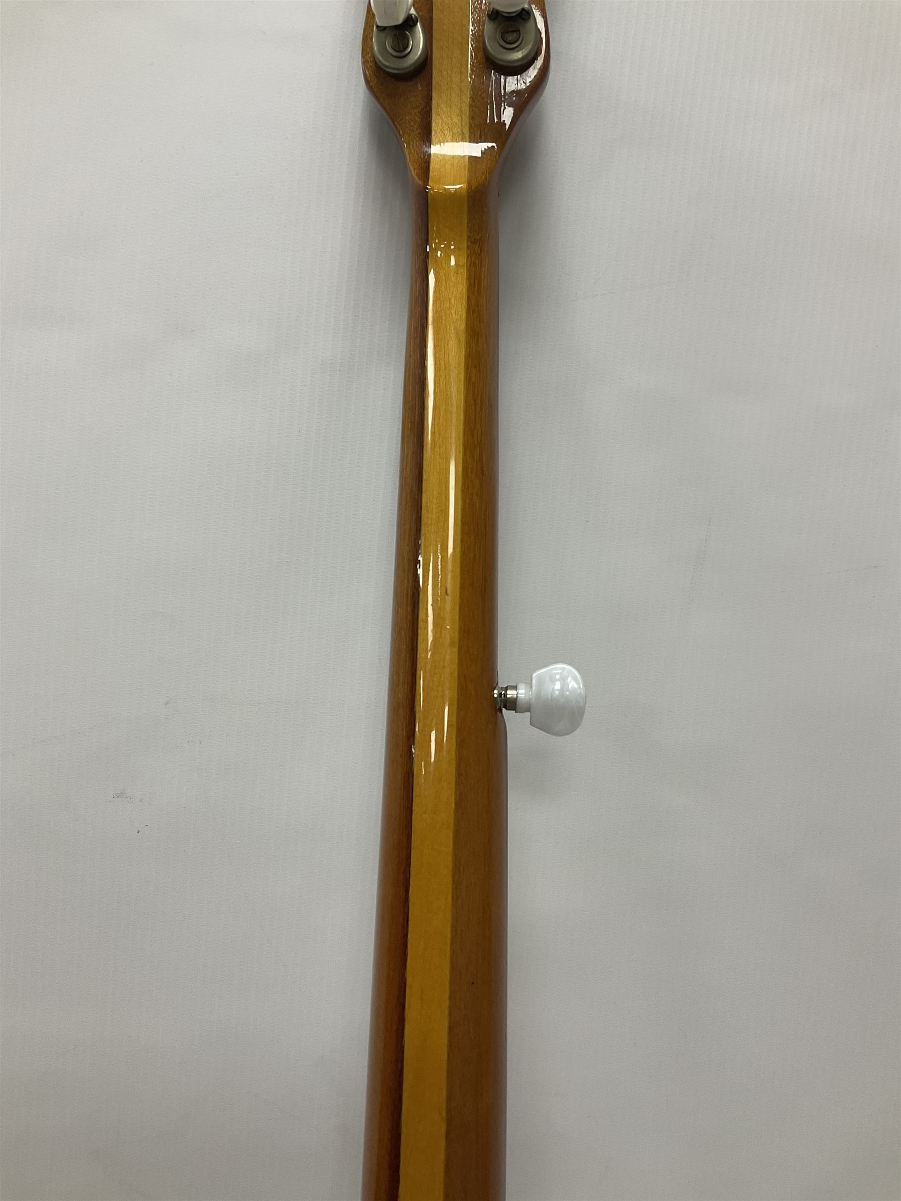 German 5-string contemporary banjo with a soft case - Image 13 of 17