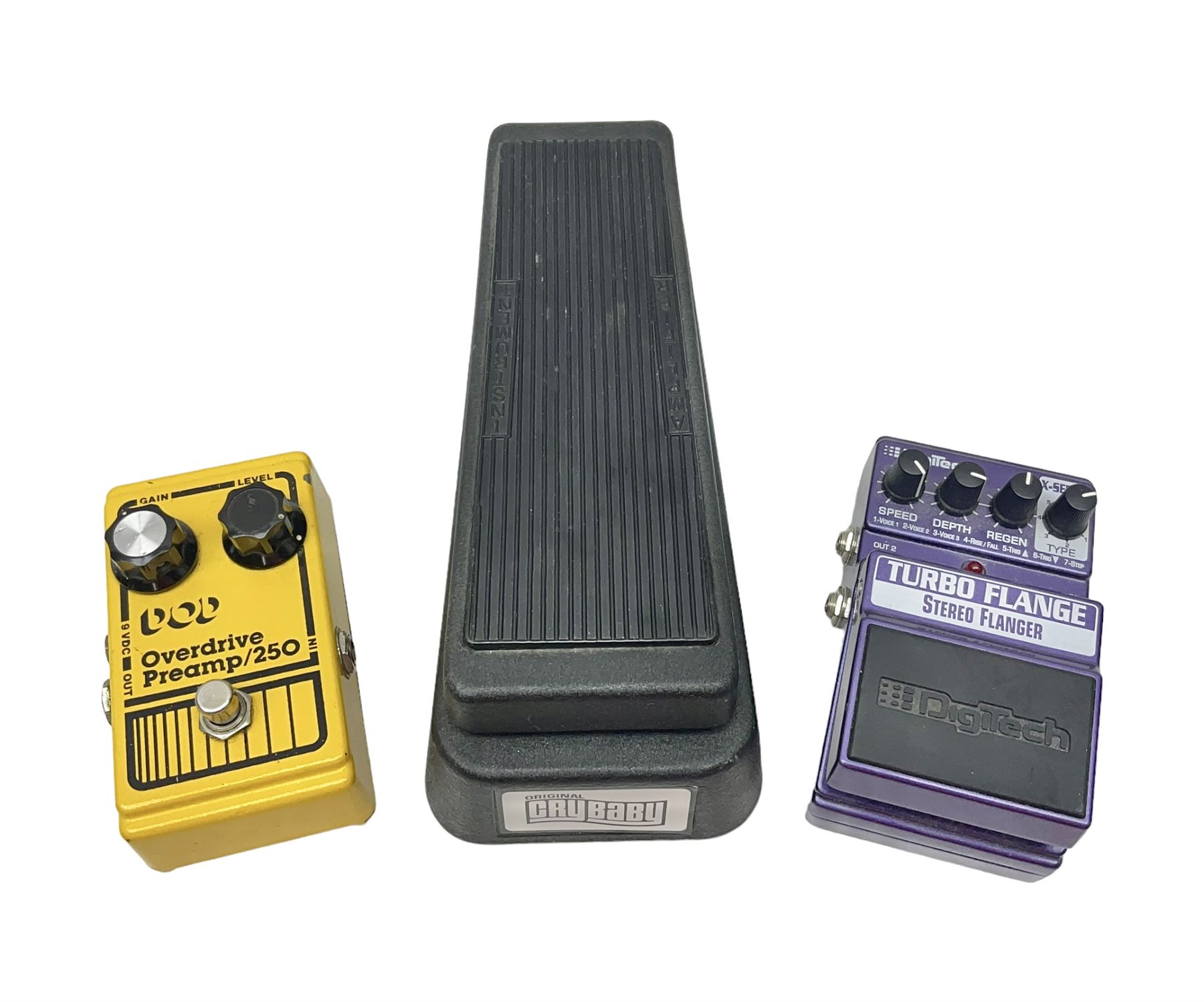 Three guitar pedals