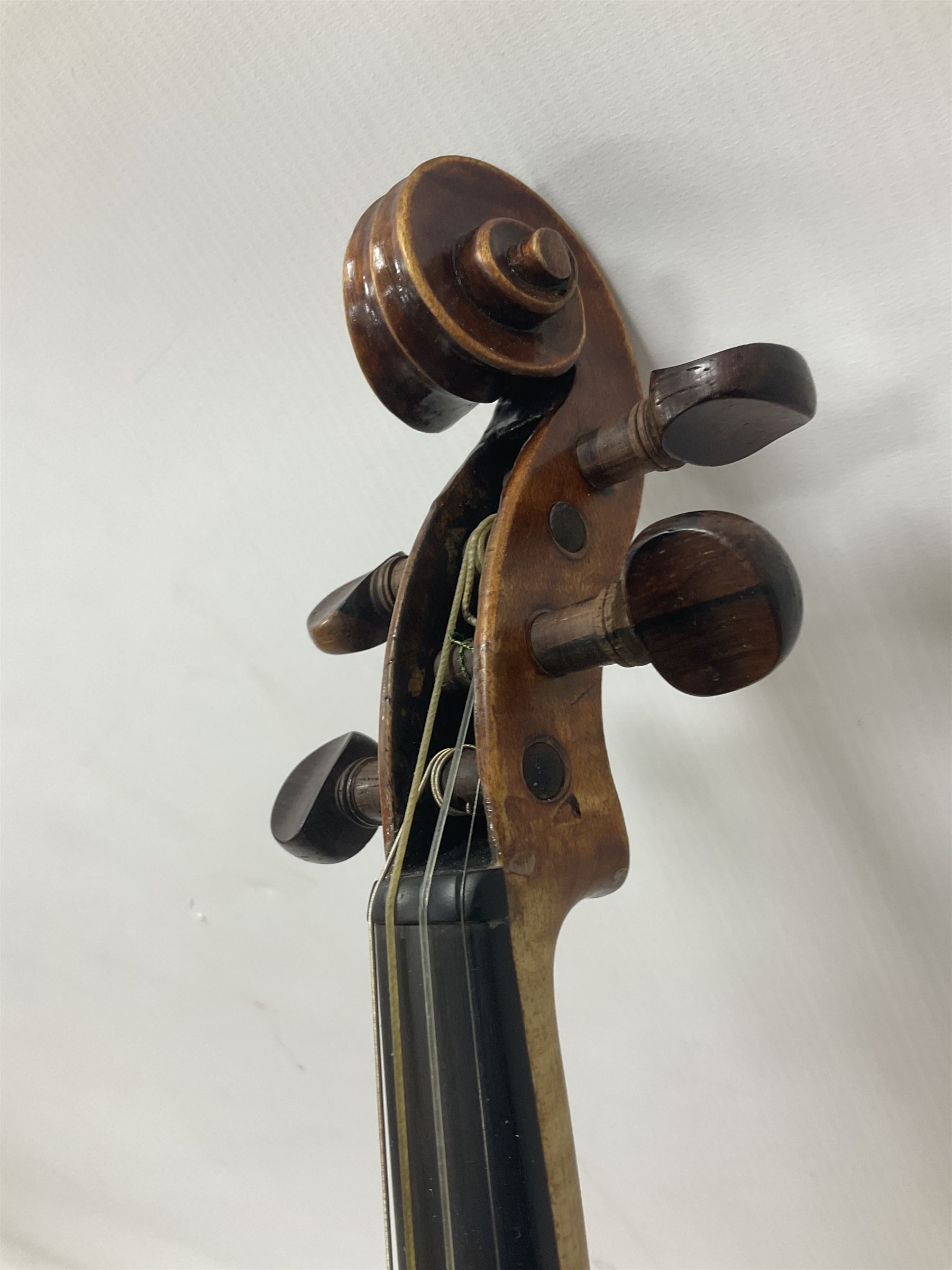 19th century full sized violin in a later hard case - Image 12 of 18