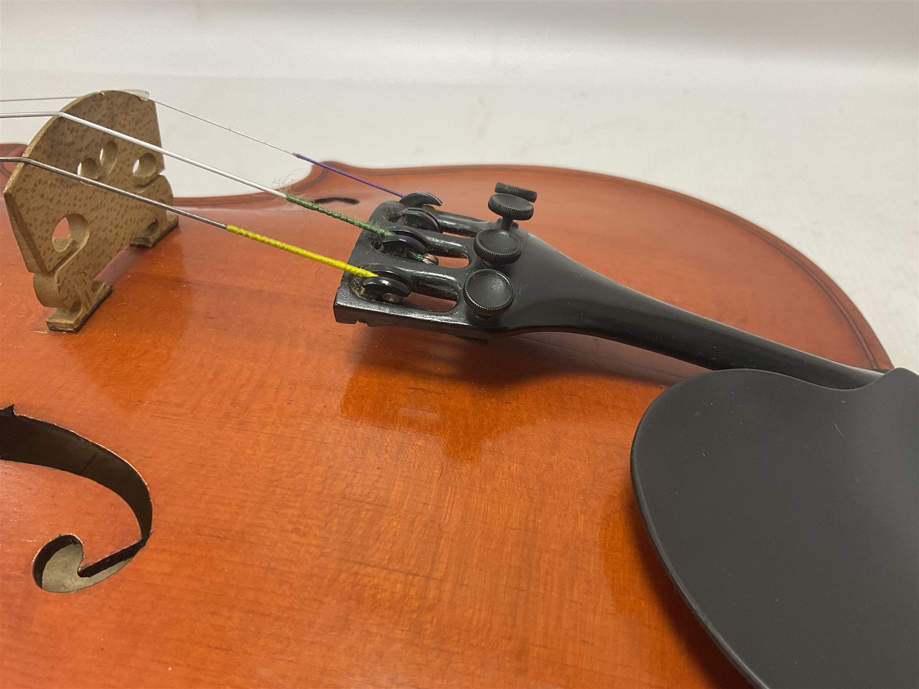 Stanley Harrison full size violin in a ridged case Harrison was a local luthier who lived in Howden - Image 11 of 19