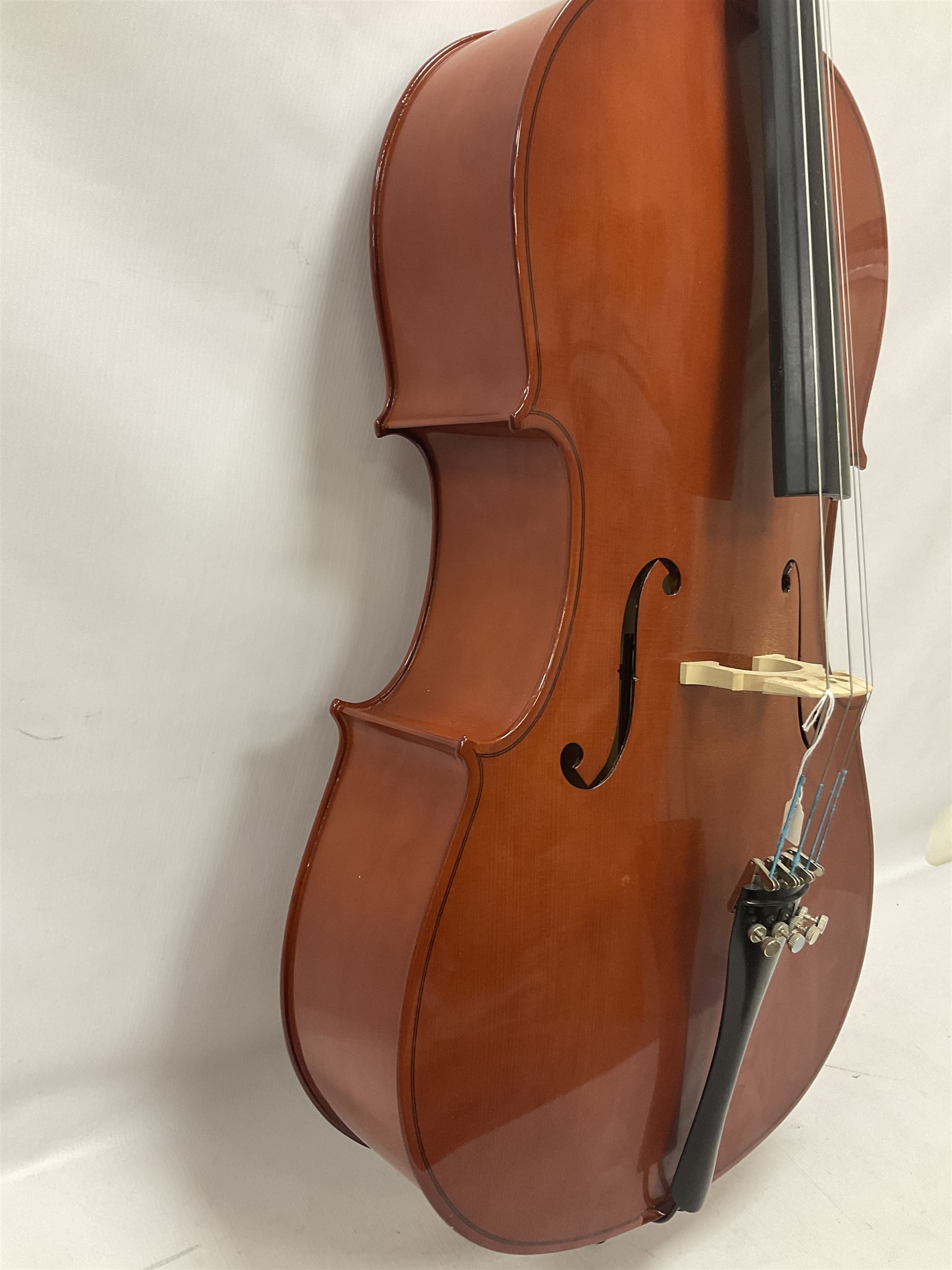 Gear 4 Music full size cello with a maple back and ribs and spruce top - Image 9 of 26