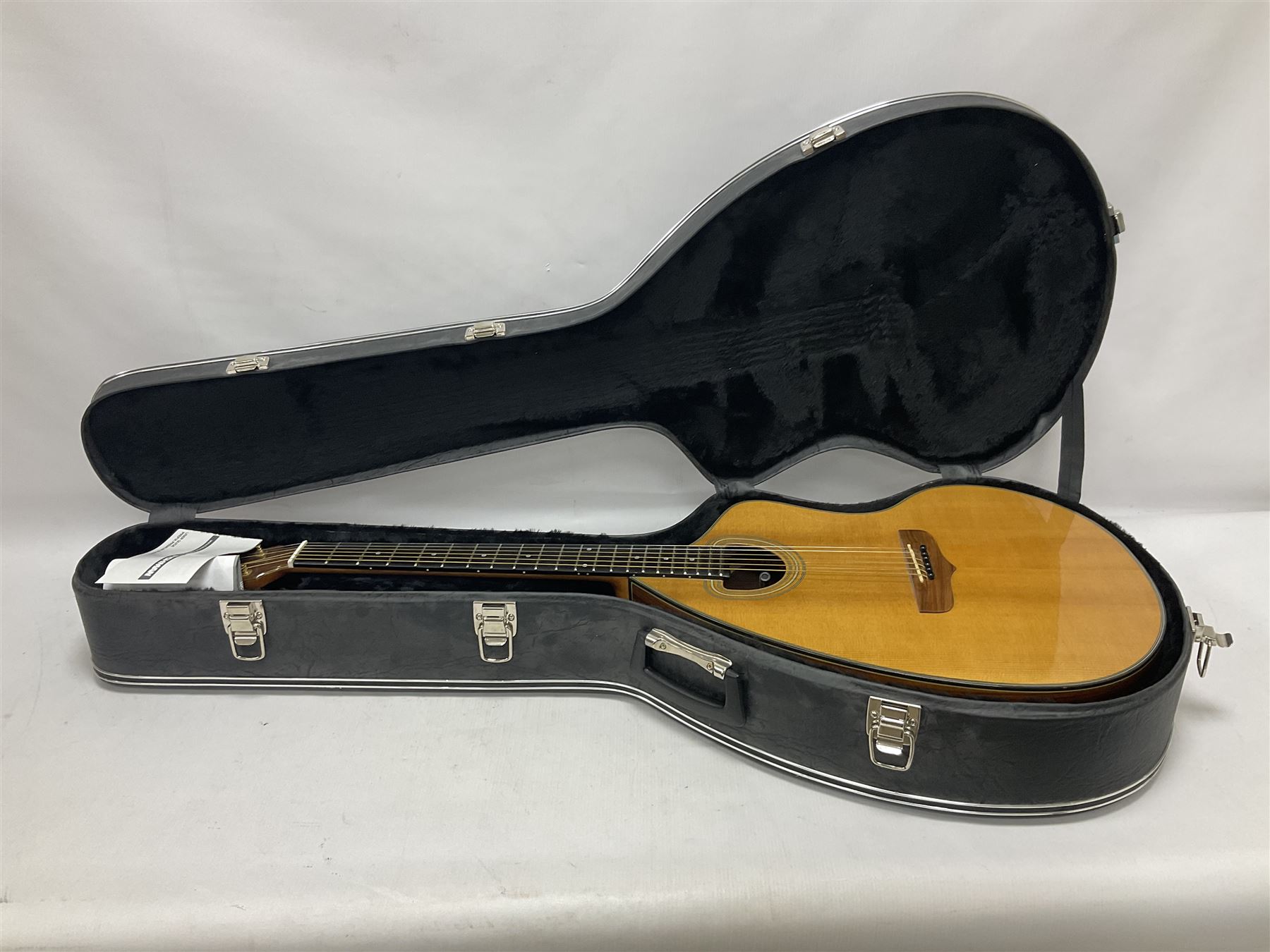 Brazilian Giannini Craviola six string acoustic guitar - Image 5 of 21