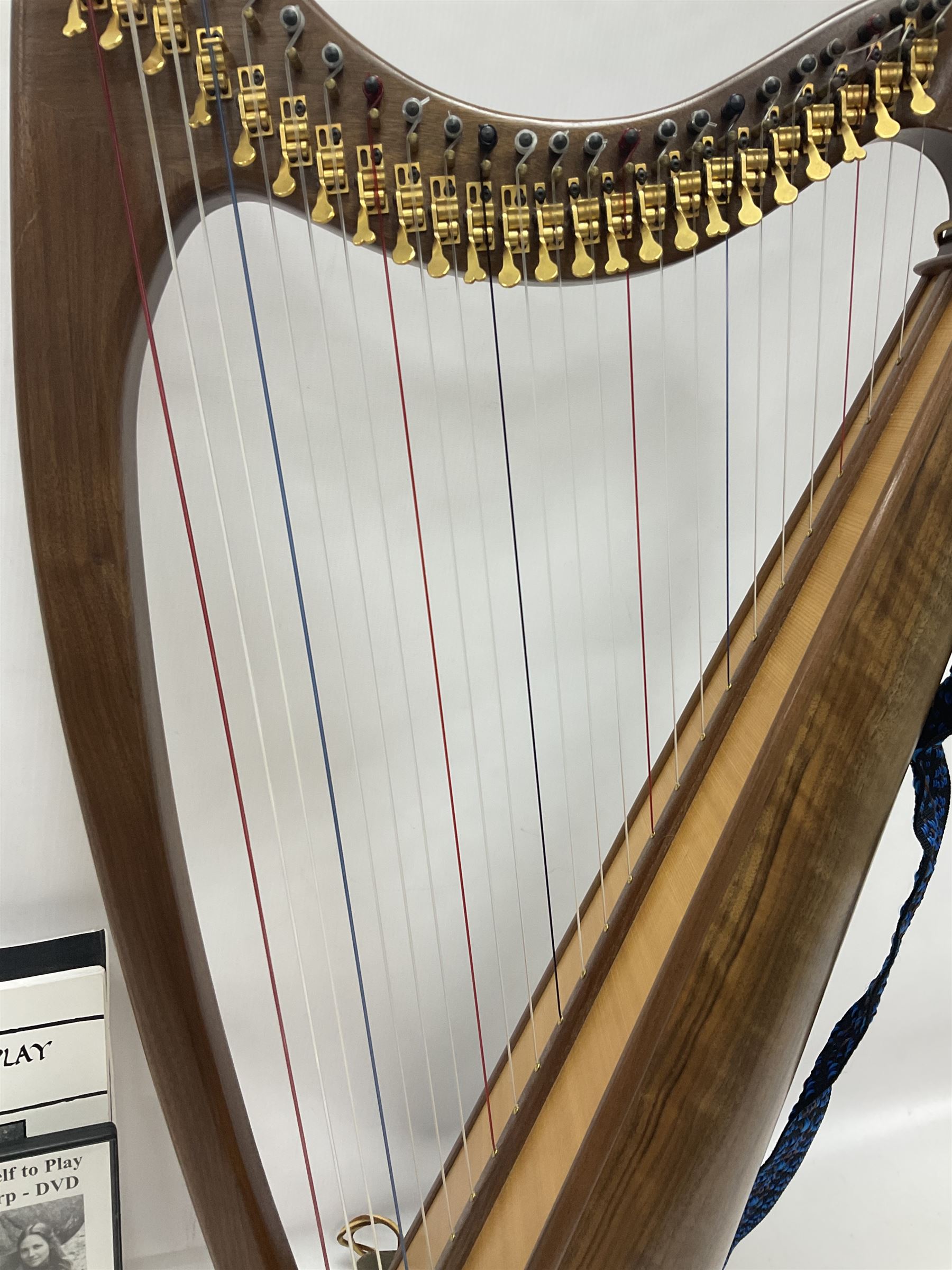 Contemporary 24 string Celtic or Irish Folk Harp with an Ash soundboard and 24 sharpening keys - Image 7 of 15