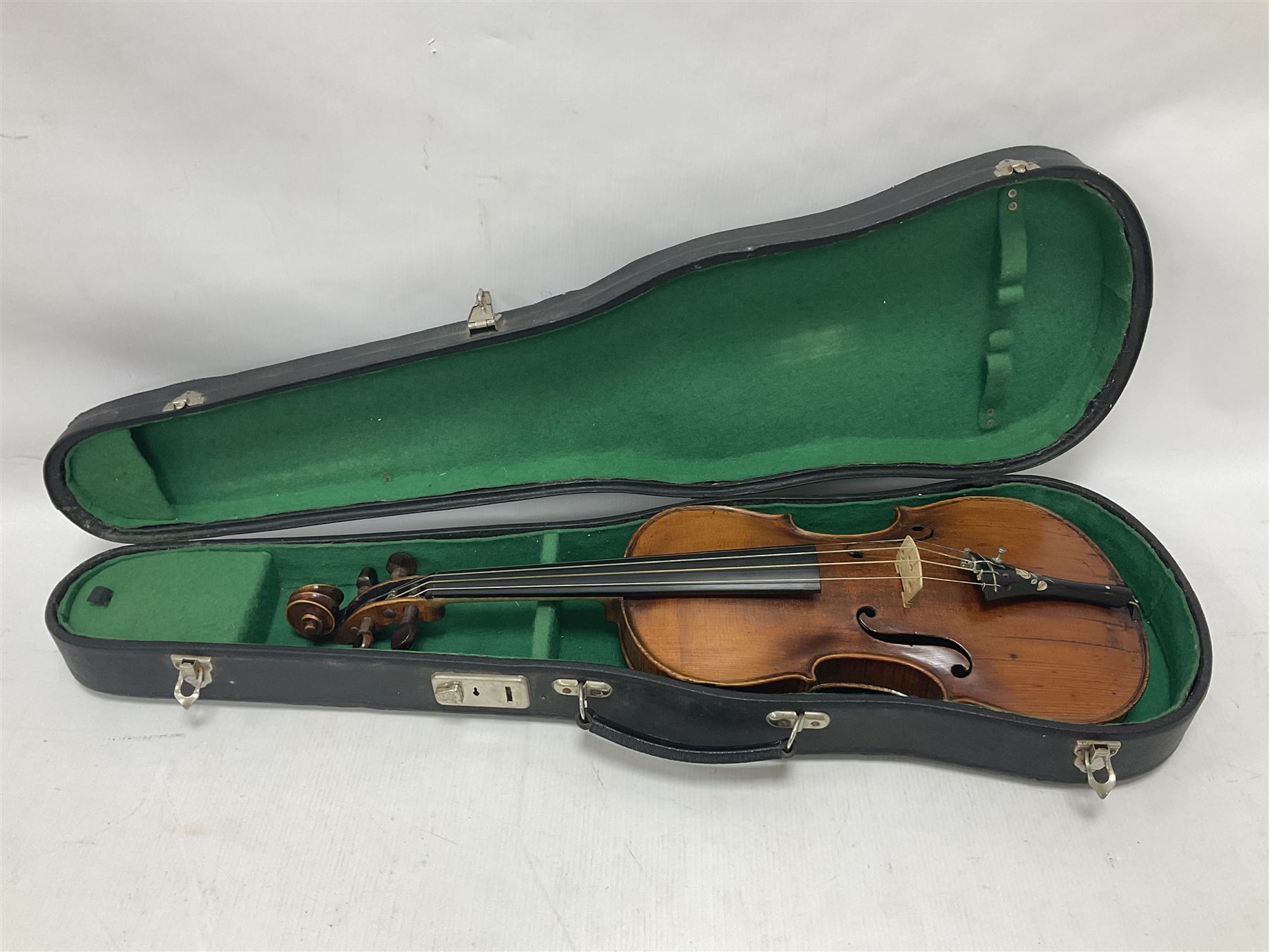 19th century full sized violin in a later hard case - Image 3 of 18