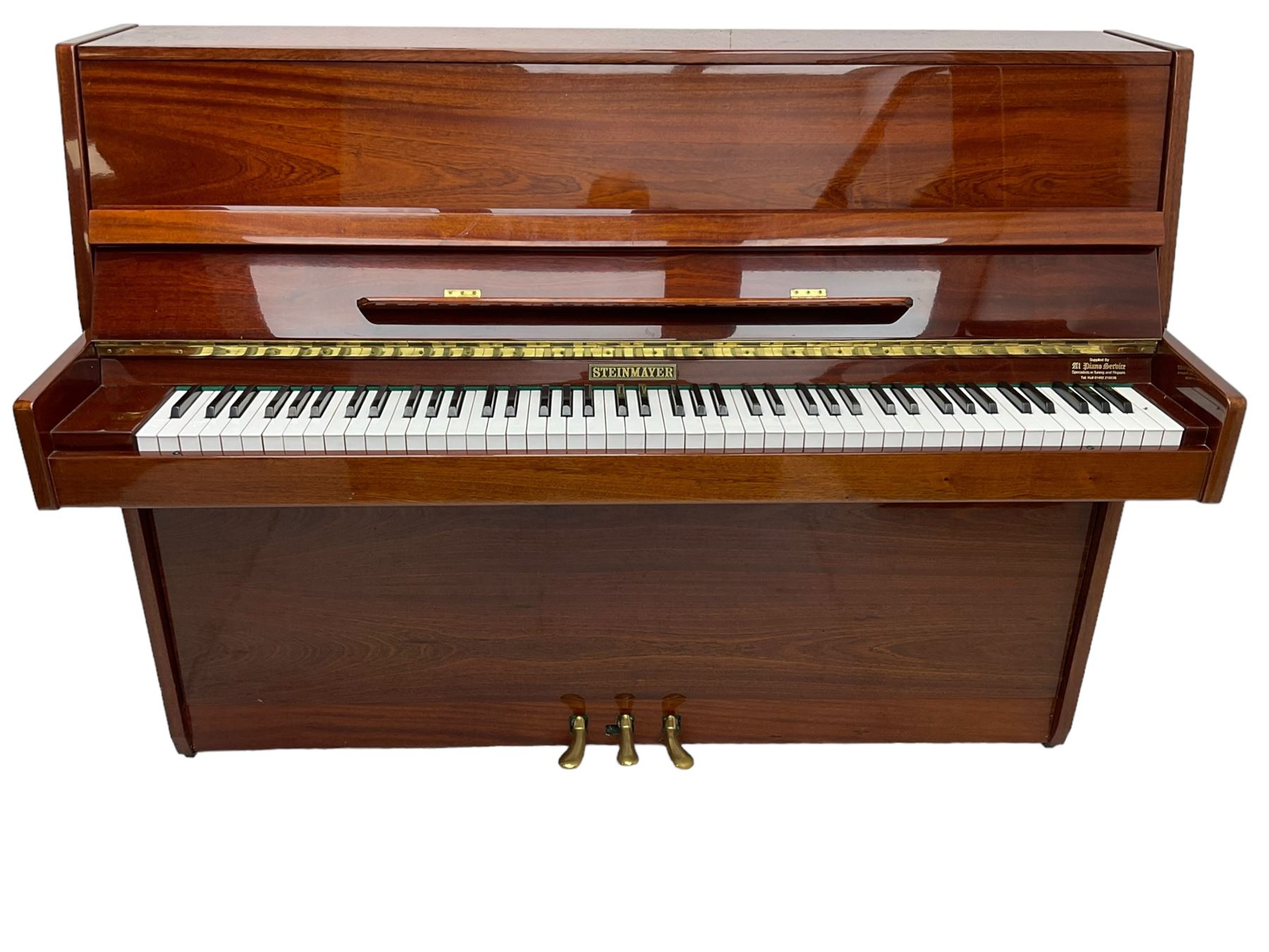 Steinmayer upright series 108 piano in sapele mahogany case - Image 3 of 11