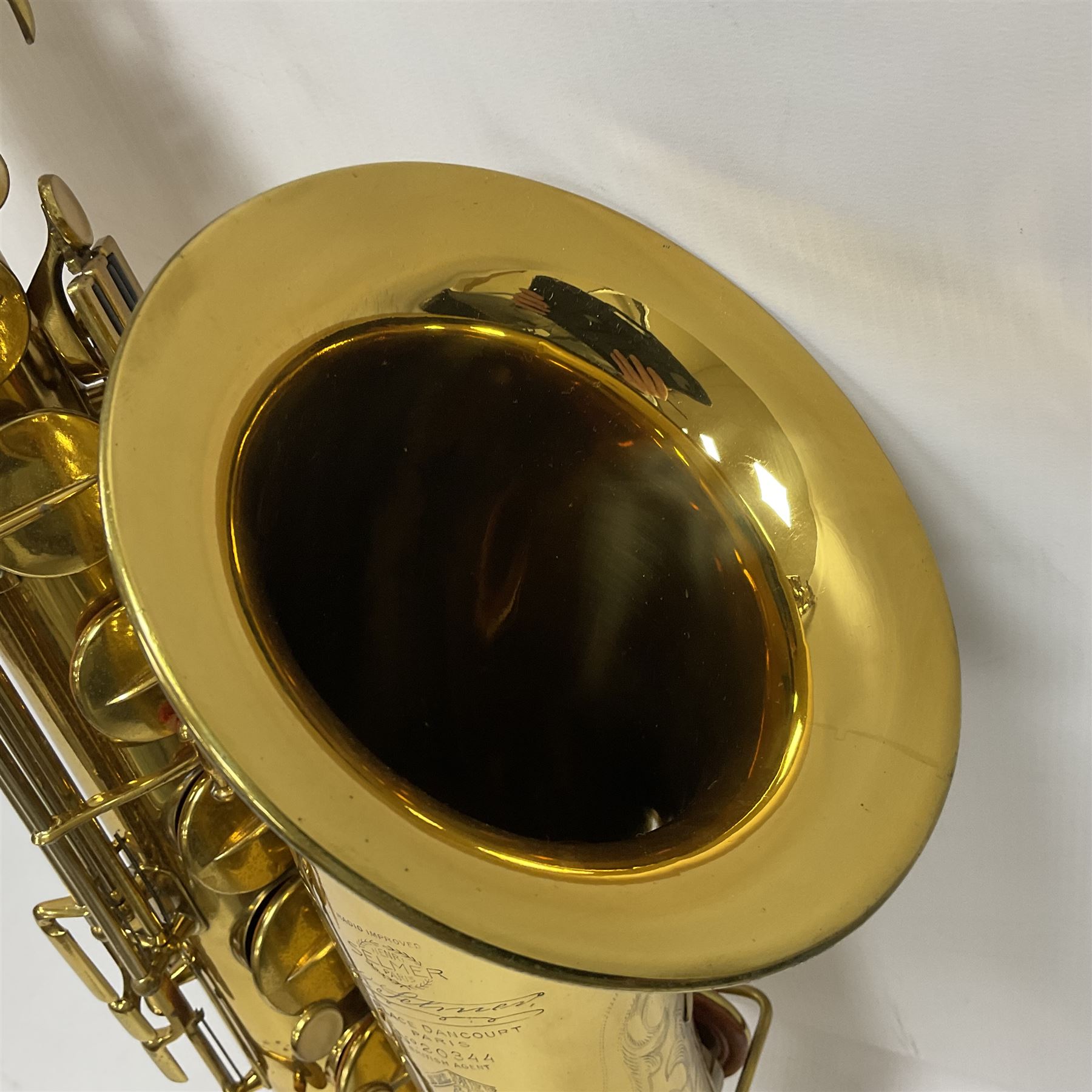 French Henri Selmer 1935 Radio Improved Tenor B flat Saxophone No 20344 - Image 6 of 28