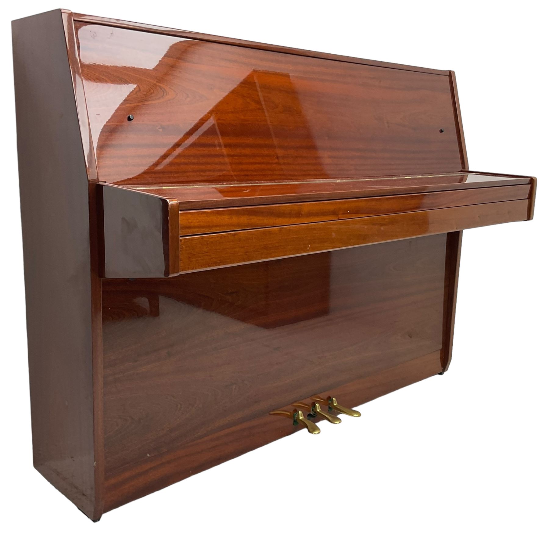 Steinmayer upright series 108 piano in sapele mahogany case