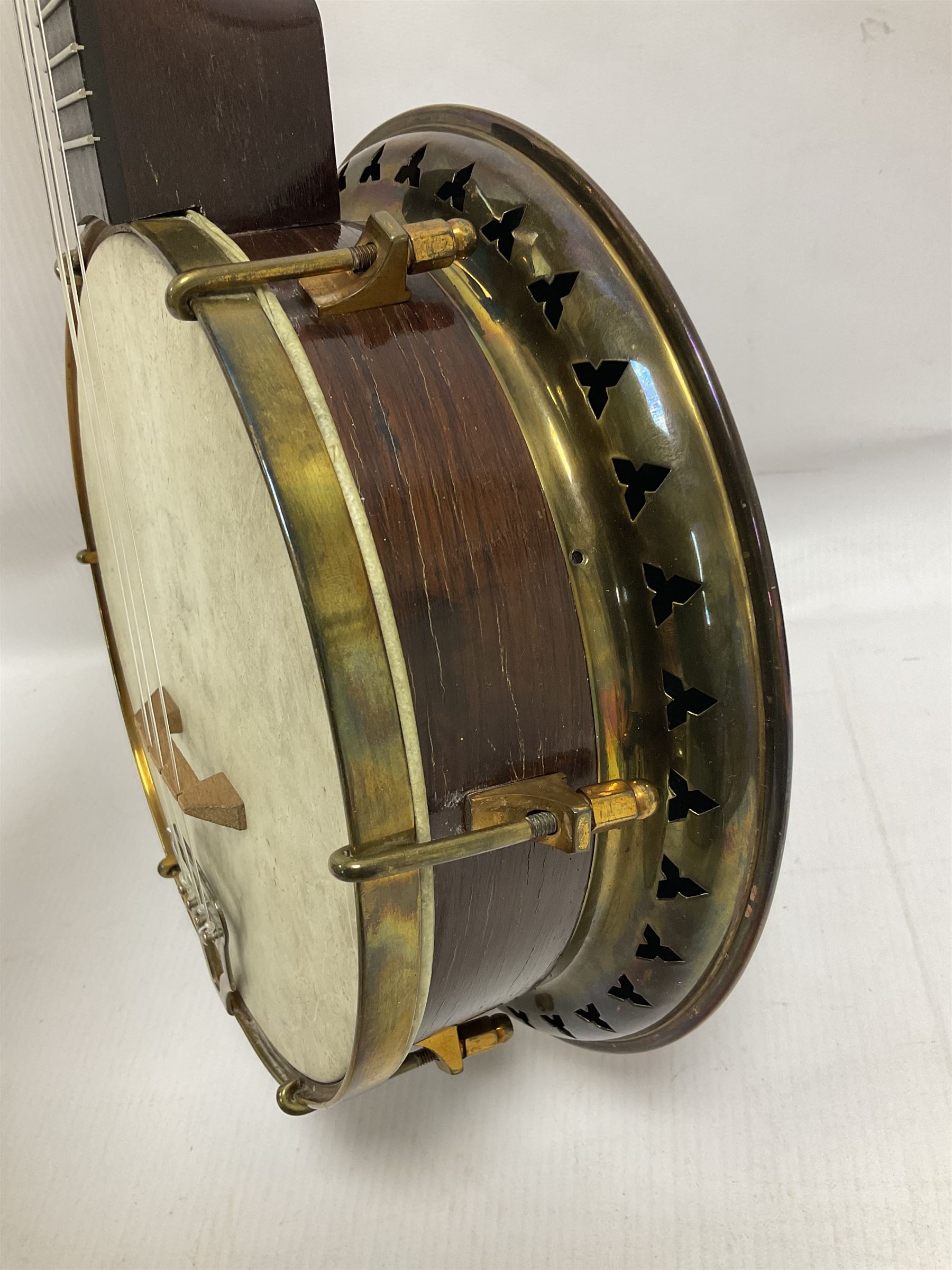 English Sunray 4-string mandolin in a shaped hard case - Image 9 of 20