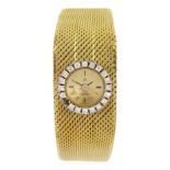 Omega ladies18ct gold manual wind wristwatch