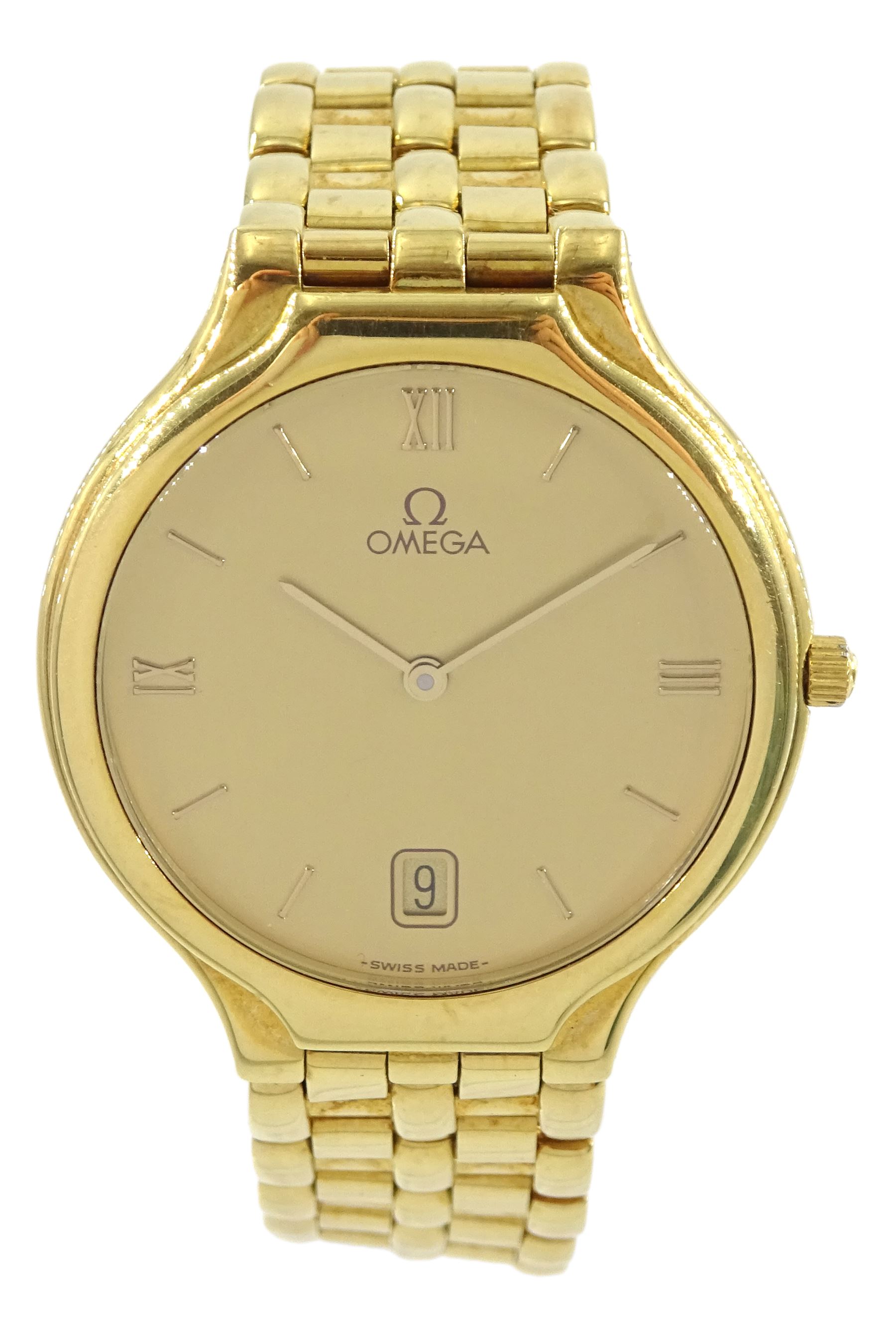 Omega gentleman's 18ct gold quartz wristwatch