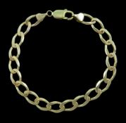 9ct gold curb link chain bracelet