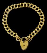 9ct gold double curb link chain bracelet