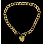 9ct gold curb link chain bracelet