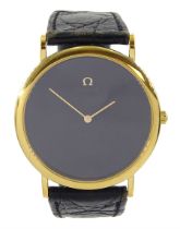 Omega De Ville gentleman's gold-plated and stainless steel quartz wristwatch