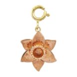 Clogau 9ct rose gold daffodil pendant / charm