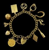 Gold curb link chain bracelet