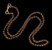 9ct rose gold belcher link chain necklace