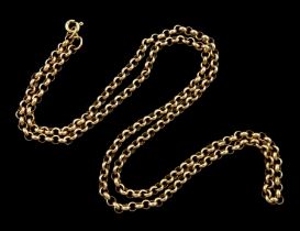 9ct rose gold belcher link chain necklace