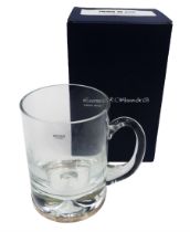 Modern silver mounted crystal tankard