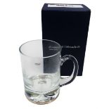 Modern silver mounted crystal tankard