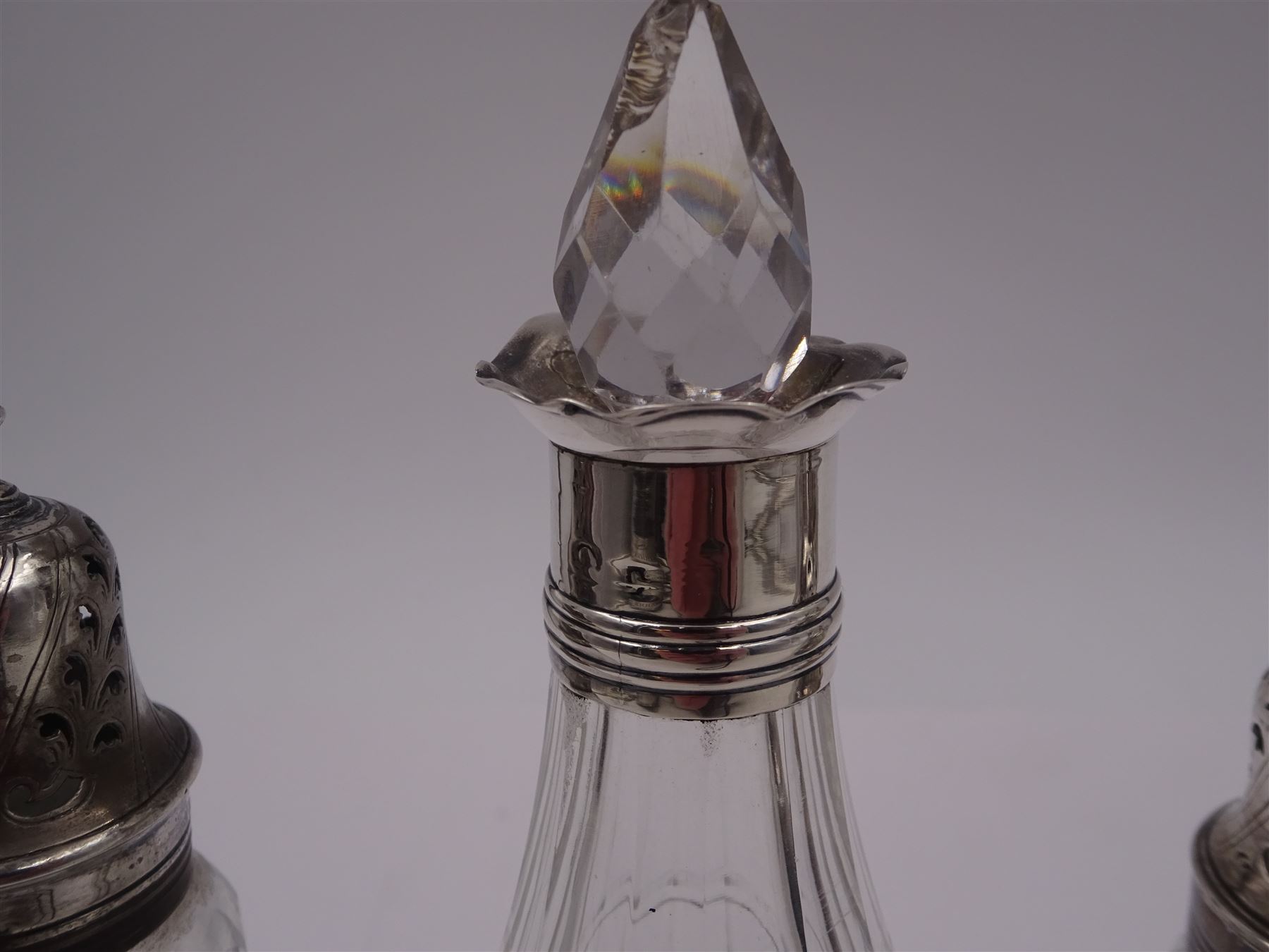 Late 18th century silver cruet stand - Image 24 of 27