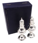 Modern silver two piece cruet set