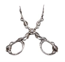 Pair of silver scissor action sugar nips