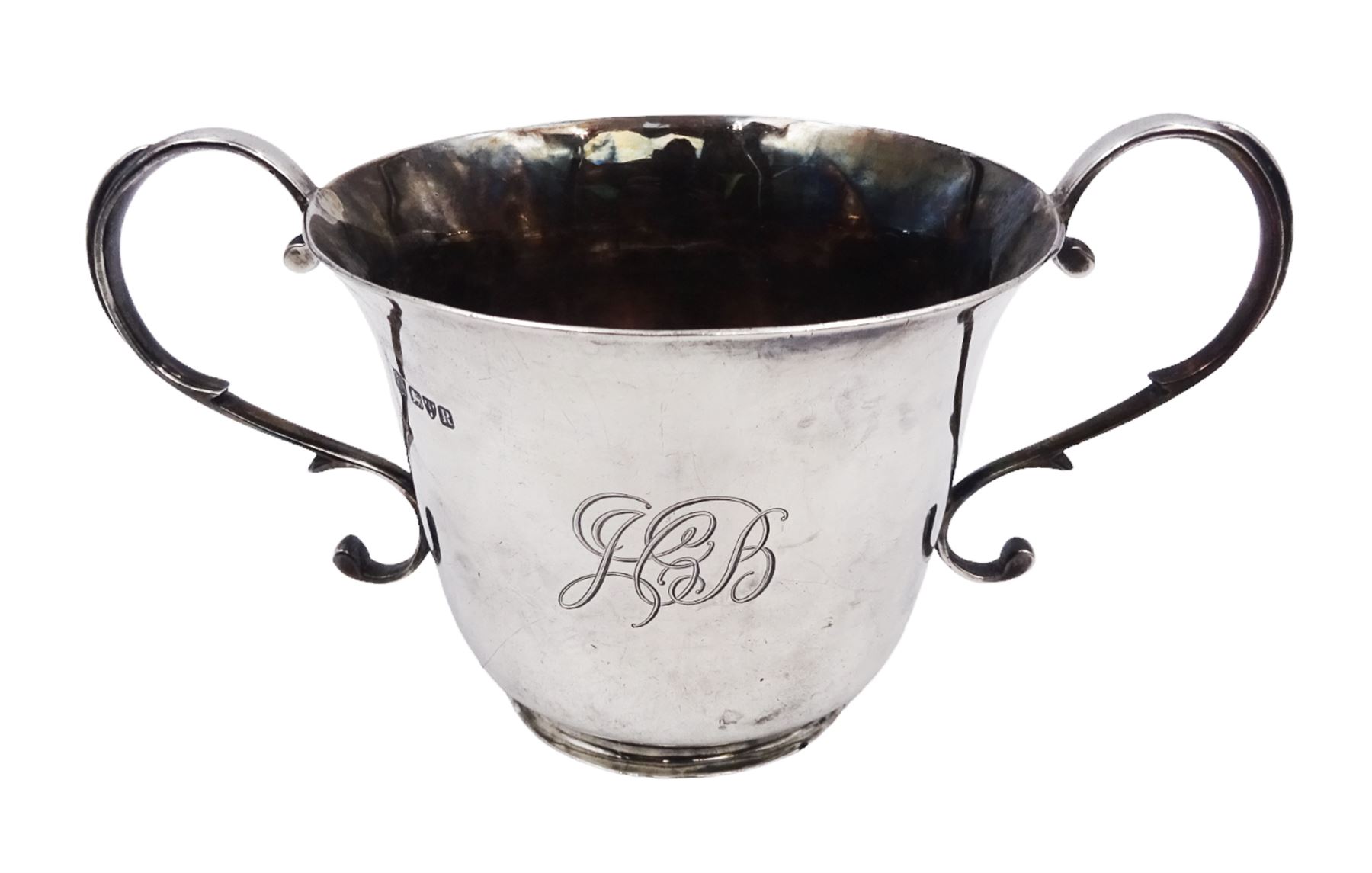 Late Victorian silver porringer