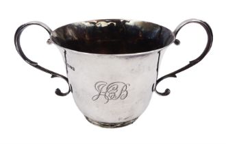 Late Victorian silver porringer