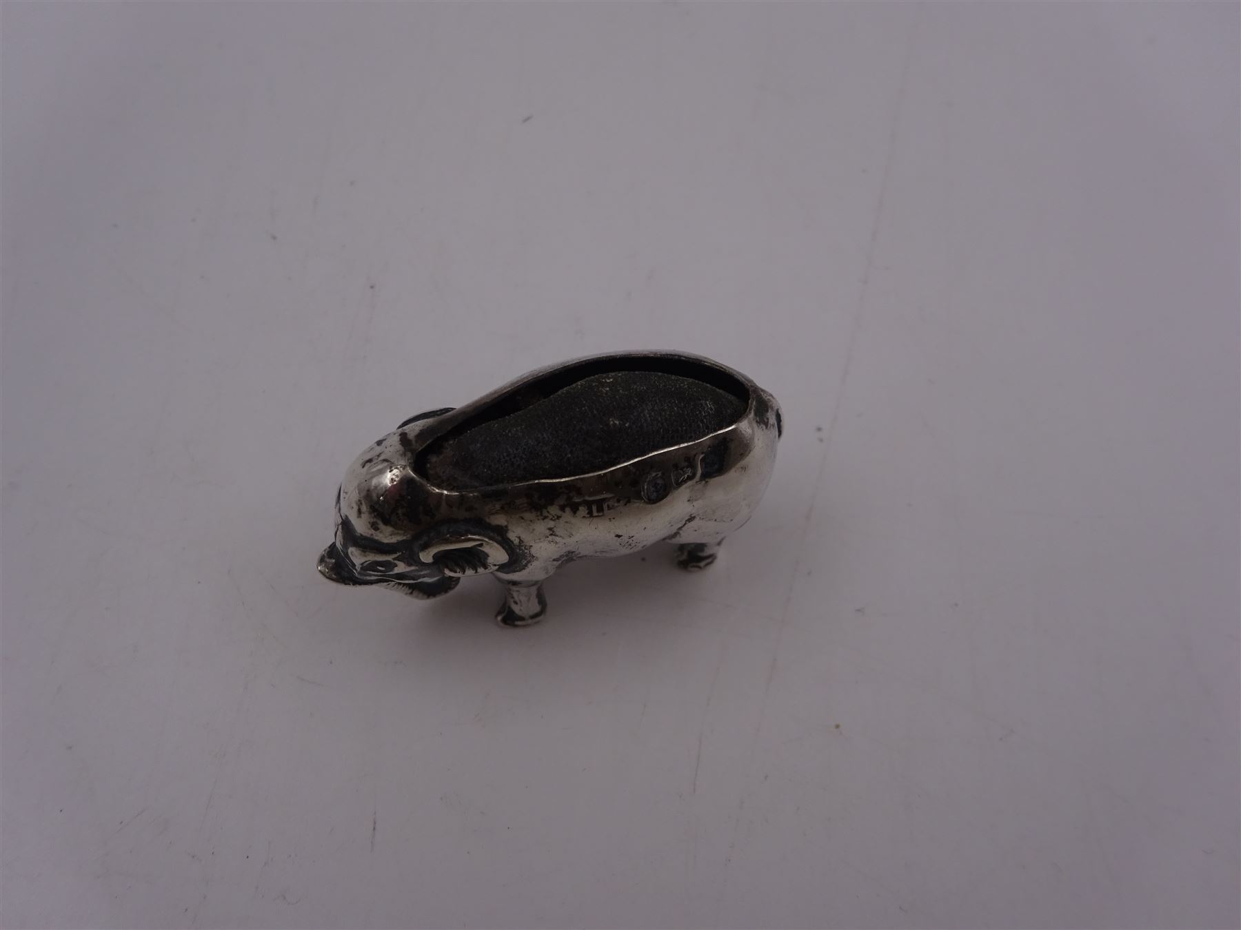 Edwardian silver mounted novelty pin cushion - Image 2 of 8