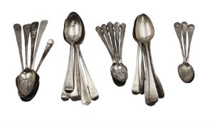 Collection of silver tea and coffee spoons