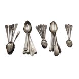 Collection of silver tea and coffee spoons