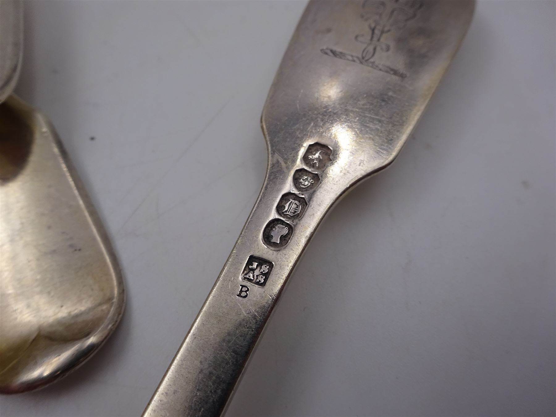 Victorian silver Fiddle pattern cutlery - Image 5 of 8